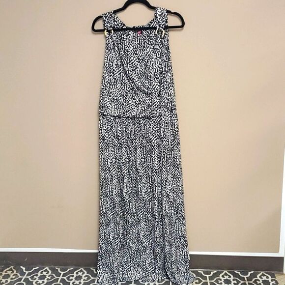 VINCE CAMUTO Black/White Maxi Dress - Size 3X - Picture 1 of 8